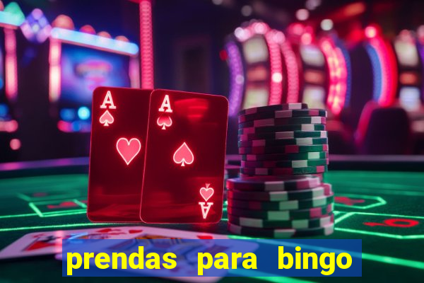 prendas para bingo de natal